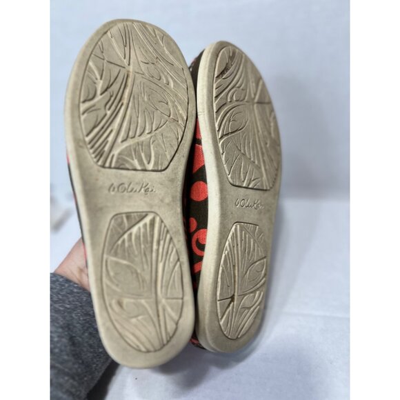 Olukai NoheaCanvas Slip-On Shoes Brown Floral Pattern women Size 6.5 - Picture 5 of 5